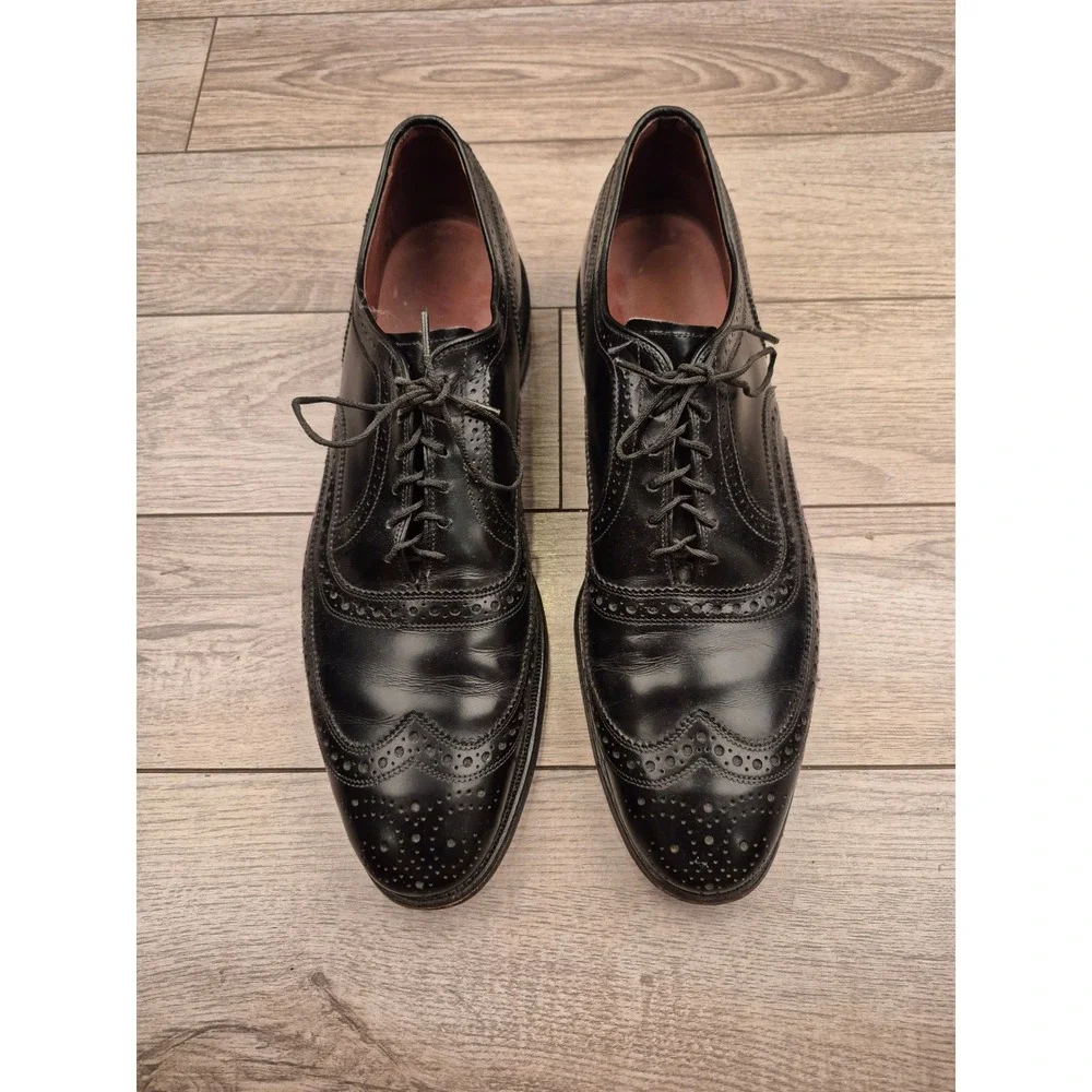 Allen Edmonds McAllister Wingtip Oxford Black Leather Dress Shoes Mens Sz 11.5 A